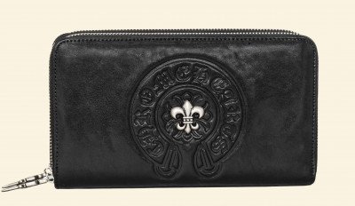 Клатч на молнии Chrome Hearts из натуральной кожи 3745
