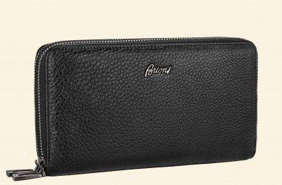 Клатч Brioni на молнии из натуральной кожи 3249