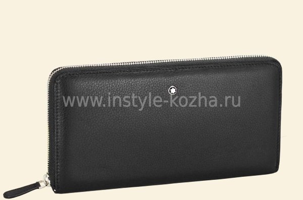 Портмоне кожаное на молнии MontBlanc