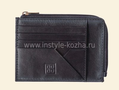 Кожаная кредитница DuDu (Италия) серии Havana | black арт.2172